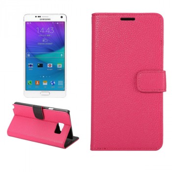 Чехол портмоне подставка с магнитной защелкой для Samsung Galaxy Note 5 Розовый