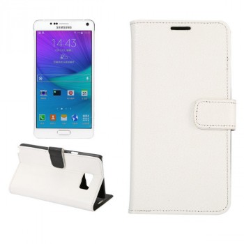 Чехол портмоне подставка с магнитной защелкой для Samsung Galaxy Note 5 Белый