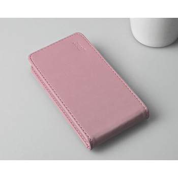 Чехол вертикальная книжка на пластиковой основе с защёлкой для LG Spirit Розовый