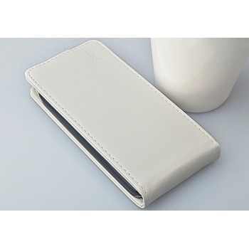Чехол вертикальная книжка на пластиковой основе с защёлкой для LG Spirit Белый