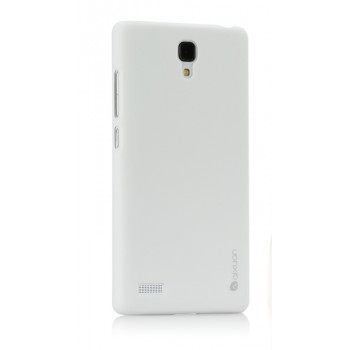 Пластиковый матовый металлик чехол для Xiaomi RedMi Note Белый