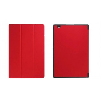Чехол флип подставка сегментарный на поликарбонатной основе для Sony Xperia Z4 Tablet Красный