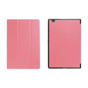 Чехол флип подставка сегментарный на поликарбонатной основе для Sony Xperia Z4 Tablet Розовый