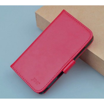 Чехол портмоне подставка на пластиковой основе с магнитной застежкой для Fly IQ434 Era Nano 5 Красный