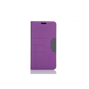 Дизайнерский чехол флип подставка на силиконовой основе с отделением для карты для Samsung Galaxy Note 5 Фиолетовый