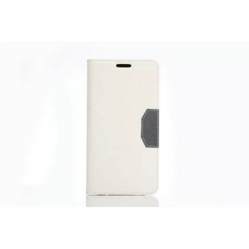 Дизайнерский чехол флип подставка на силиконовой основе с отделением для карты для Samsung Galaxy Note 5 Белый
