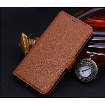 Кожаный чехол портмоне (нат. кожа) для Samsung Galaxy Note 5 Бежевый