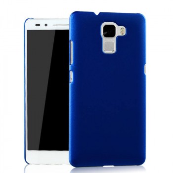 Пластиковый матовый металлик чехол для Huawei Honor 7 Синий