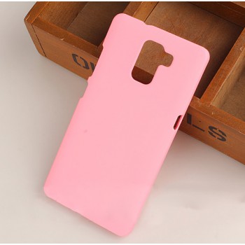 Пластиковый матовый непрозрачный чехол для Huawei Honor 7 Розовый
