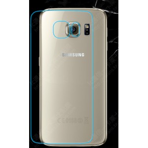 Ультратонкое износоустойчивое сколостойкое олеофобное защитное стекло-пленка на заднюю поверхность смартфона для Samsung Galaxy S6 Edge