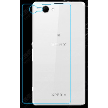 Ультратонкое износоустойчивое сколостойкое олеофобное защитное стекло-пленка на заднюю поверхность смартфона для Sony Xperia Z1 Compact