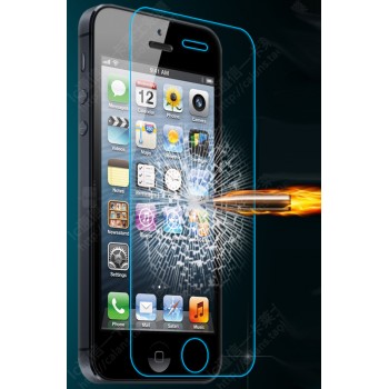 Ультратонкое износоустойчивое сколостойкое олеофобное защитное стекло-пленка для Iphone 5