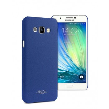 Пластиковый матовый чехол с повышенной шероховатостью для Samsung Galaxy A8 Синий