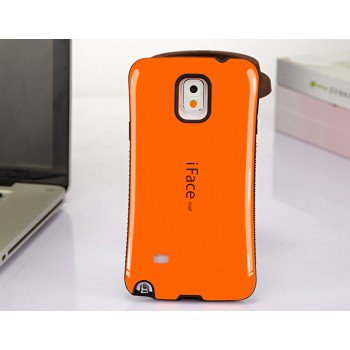 Силиконовый антиударный эргономичный чехол для Samsung Galaxy Note 4 Оранжевый