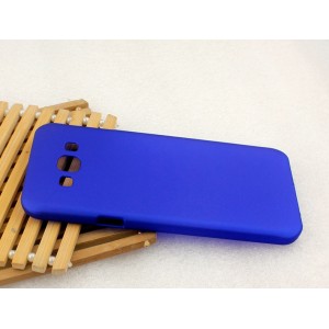Пластиковый матовый металлик чехол для Samsung Galaxy A8 Синий