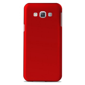 Пластиковый матовый непрозрачный чехол для Samsung Galaxy A8 Красный
