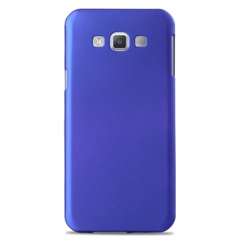 Пластиковый матовый непрозрачный чехол для Samsung Galaxy A8 Синий