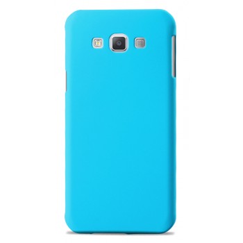 Пластиковый матовый непрозрачный чехол для Samsung Galaxy A8 Голубой