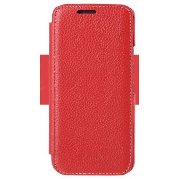 Кожаный чехол горизонтальная книжка с отделением для карт для HTC One M9 Красный