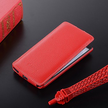 Кожаный чехол вертикальная книжка с защёлкой для LG G3 (Dual-LTE) Красный