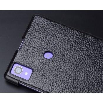 Кожаный чехол накладка Back Cover для Sony Xperia Z1 Черный