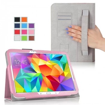 Чехол подставка с внутренними отсеками серия Full Cover для Samsung Galaxy Tab S 10.5 Розовый