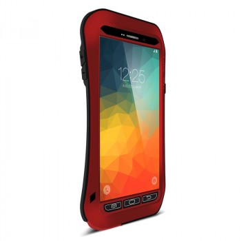 Антиударный пылевлагозащищенный гибридный эргономичный премиум чехол силикон/металл/закаленное стекло для Samsung Galaxy Note 5 Красный