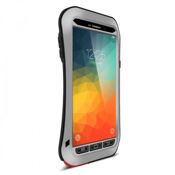 Антиударный пылевлагозащищенный гибридный эргономичный премиум чехол силикон/металл/закаленное стекло для Samsung Galaxy Note 5 Серый