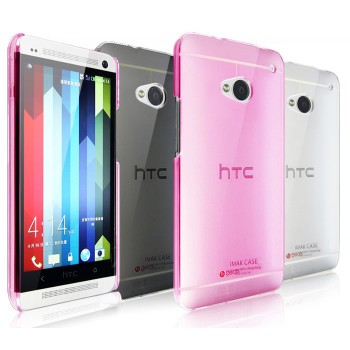 Пластиковый полупрозрачный чехол для HTC One (M7) Dual SIM