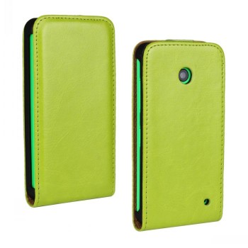 Чехол вертикальная книжка на пластиковой основе для Nokia Lumia 630/635 Зеленый