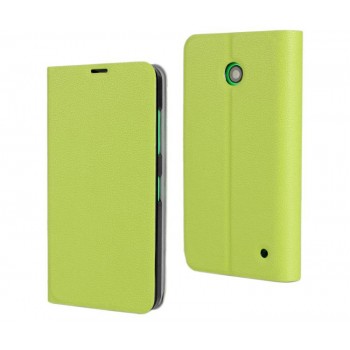 Чехол флип подставка на пластиковой основе для Nokia Lumia 630/635 Зеленый