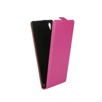 Чехол вертикальная книжка на пластиковой основе с магнитной застежкой для Sony Xperia Z5 Пурпурный