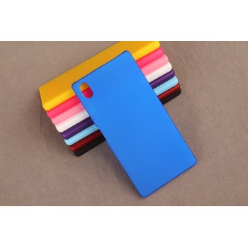 Пластиковый матовый непрозрачный чехол для Sony Xperia Z5 Синий