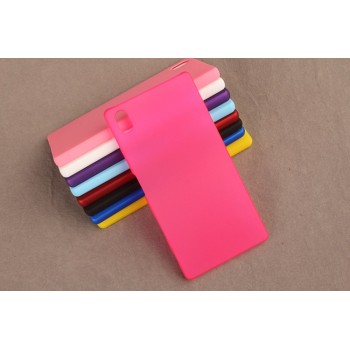 Пластиковый матовый непрозрачный чехол для Sony Xperia Z5 Пурпурный