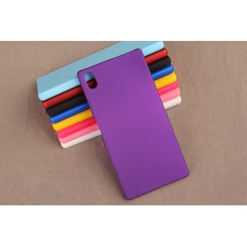 Пластиковый матовый непрозрачный чехол для Sony Xperia Z5 Фиолетовый