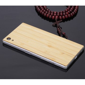 Клеевая натуральная деревянная накладка с текстурами для Sony Xperia Z5 Бежевый