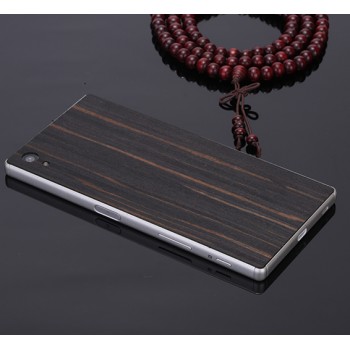 Клеевая натуральная деревянная накладка с текстурами для Sony Xperia Z5 Черный