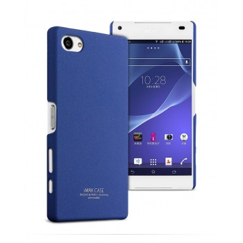 Пластиковый матовый чехол с повышенной шероховатостью для Sony Xperia Z5 Compact Синий