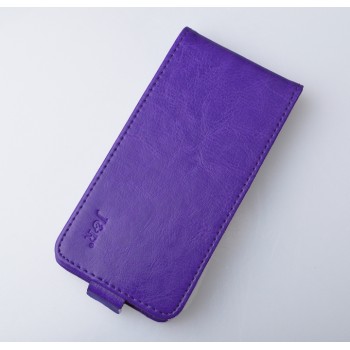 Чехол вертикальная книжка на пластиковой основе с магнитной застежкой для Samsung Galaxy Ace 4 Фиолетовый