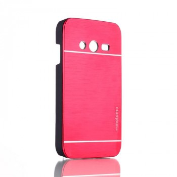 Пластиковый матовый чехол с металлическим покрытием для Samsung Galaxy Ace 4 Красный
