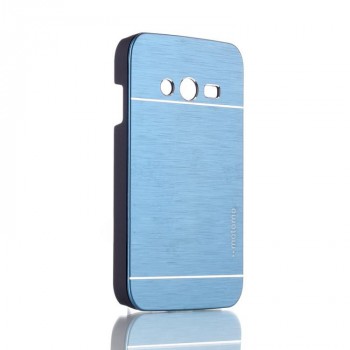Пластиковый матовый чехол с металлическим покрытием для Samsung Galaxy Ace 4 Синий