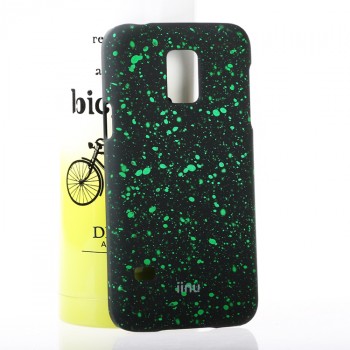 Пластиковый матовый непрозрачный чехол с голографическим принтом Звезды для Samsung Galaxy S5 Mini Зеленый