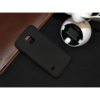 Пластиковый матовый непрозрачный чехол для Samsung Galaxy S5 Mini Черный