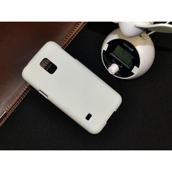 Пластиковый матовый непрозрачный чехол для Samsung Galaxy S5 Mini Белый