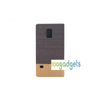 Тканевый чехол портмоне подставка на силиконовой основе для Samsung Galaxy S5 Mini Черный