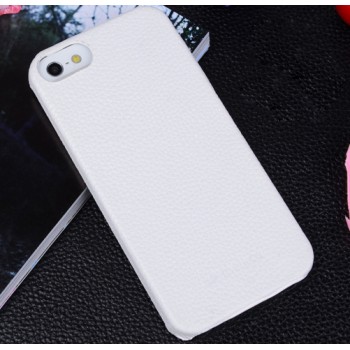 Кожаный чехол накладка Back Cover для Apple Iphone 5/5s/SE Белый