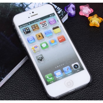 Кожаный чехол накладка (кожа крокодила) для Apple Iphone 5/5s/SE Белый