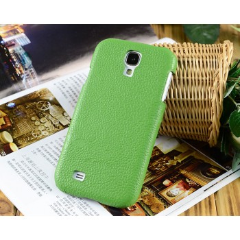 Кожаный чехол накладка Back Cover для Samsung Galaxy S4 Зеленый