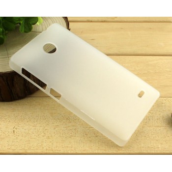 Пластиковый матовый полупрозрачный чехол для Nokia X Белый