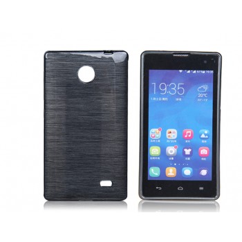 Силиконовый матовый полупрозрачный чехол текстура Металл для Nokia X Серый